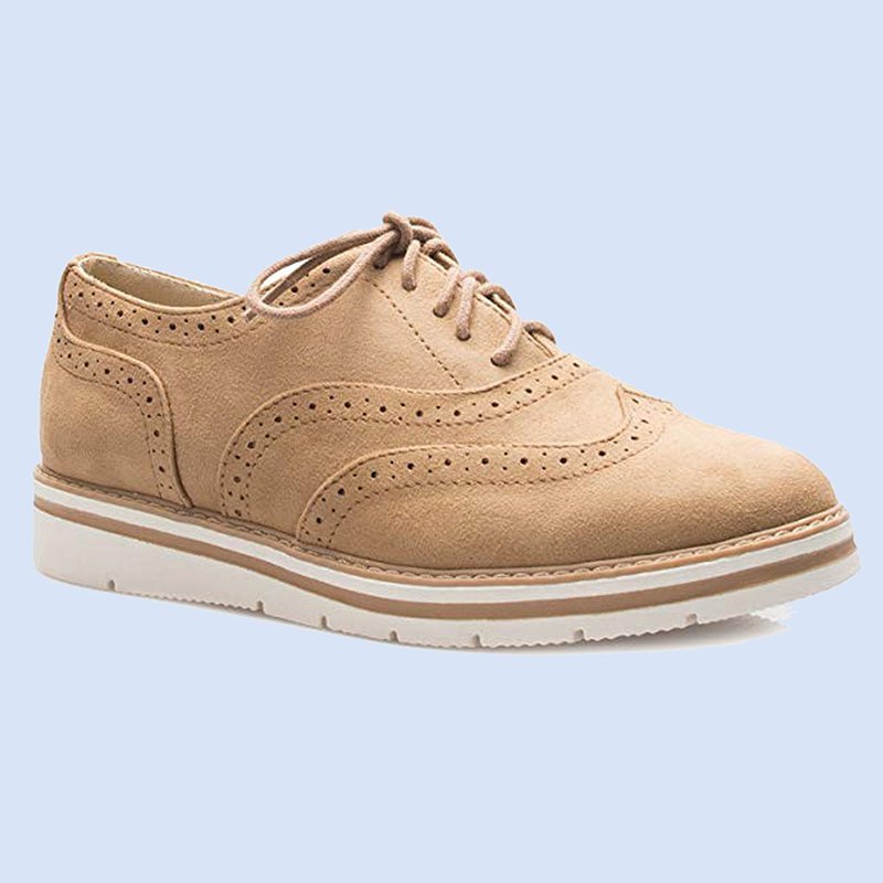 Mostata Women Lace Up Perforated Oxfords Shoes